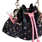 Girls Black Mini Handbag Keychain ( 8CM ), 1, hi-res