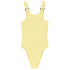 Girls Yellow Crinkle Swimsuit, 1, hi-res