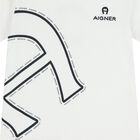 Younger Boys White Logo T-Shirt , 1, hi-res