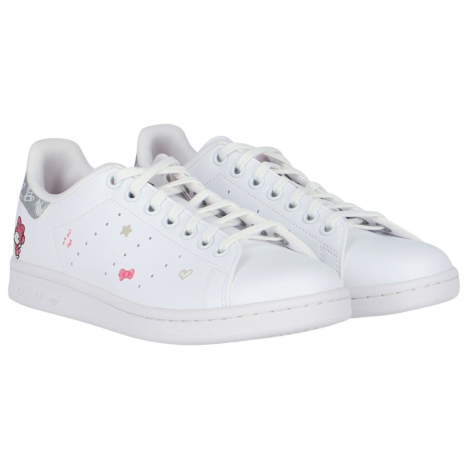 Girls White Stan Smith Hello Kitty Trainers, 1, hi-res image number null