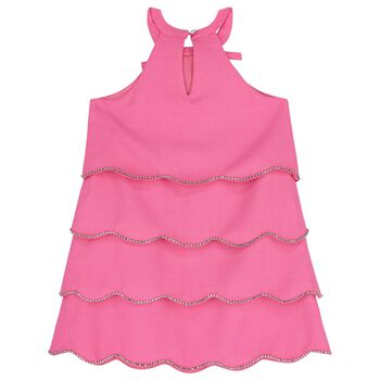 Pink Logo Diamante Dress 