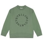 Boys Green Logo Sweatshirt, 1, hi-res