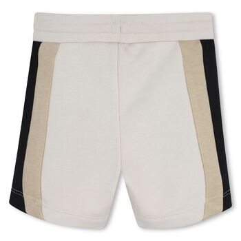 Younger Boys Beige Striped Shorts