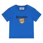 Younger  Blue Teddy Bear Logo T-Shirt, 3, hi-res