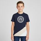 Boys Navy Blue Logo T-Shirt, 3, hi-res