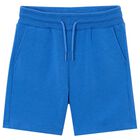Boys Blue Logo Shorts, 10, hi-res