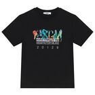 Boys Black Logo T-Shirt, 2, hi-res