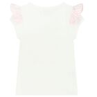 طقم بنات شورت مخطط باللون العاجي والوردي, 1, hi-res