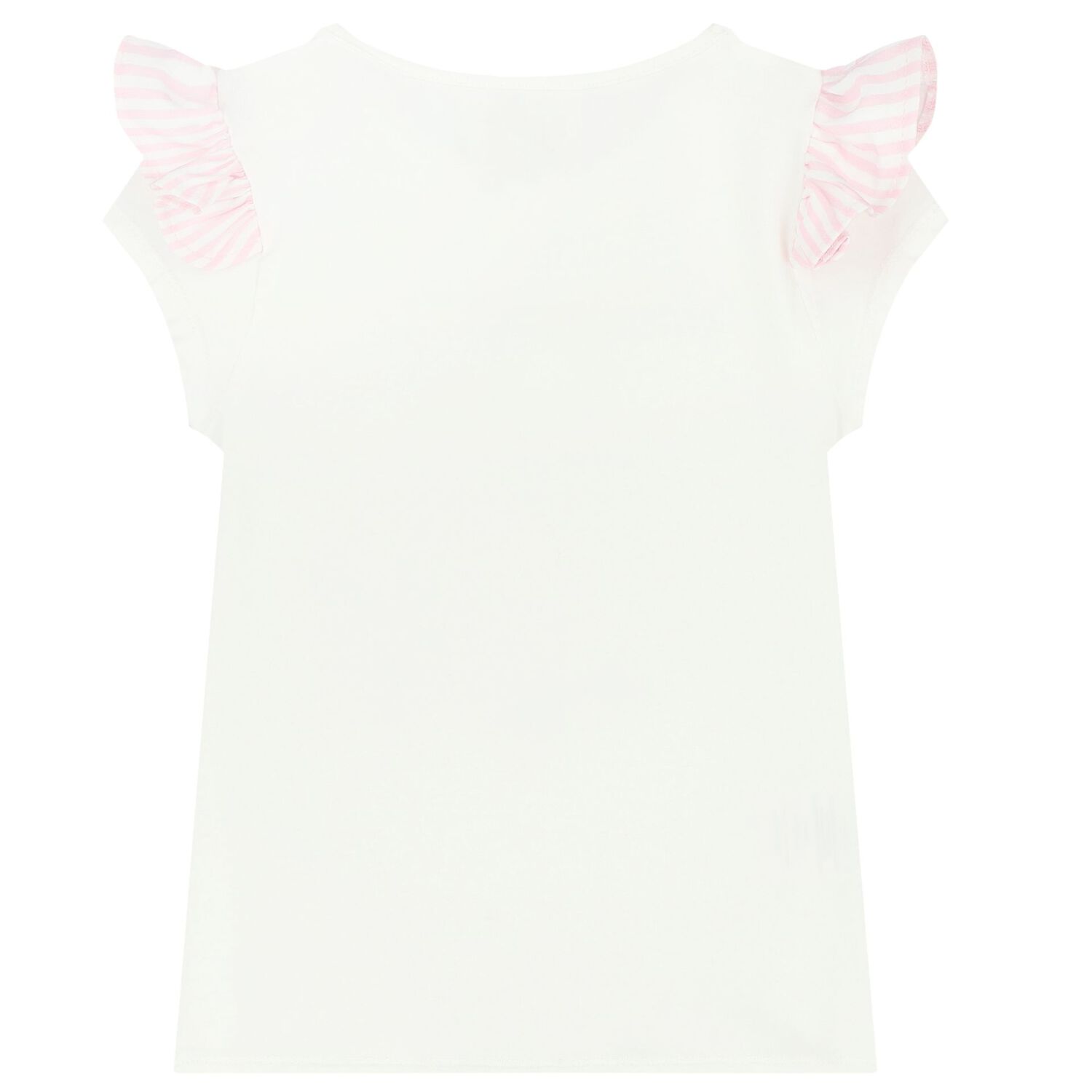 طقم بنات شورت مخطط باللون العاجي والوردي, 1, hi-res image number null