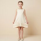 Girls Ivory Bow Dress, 1, hi-res