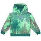 Boys Green Logo Hooded Top, 1, hi-res