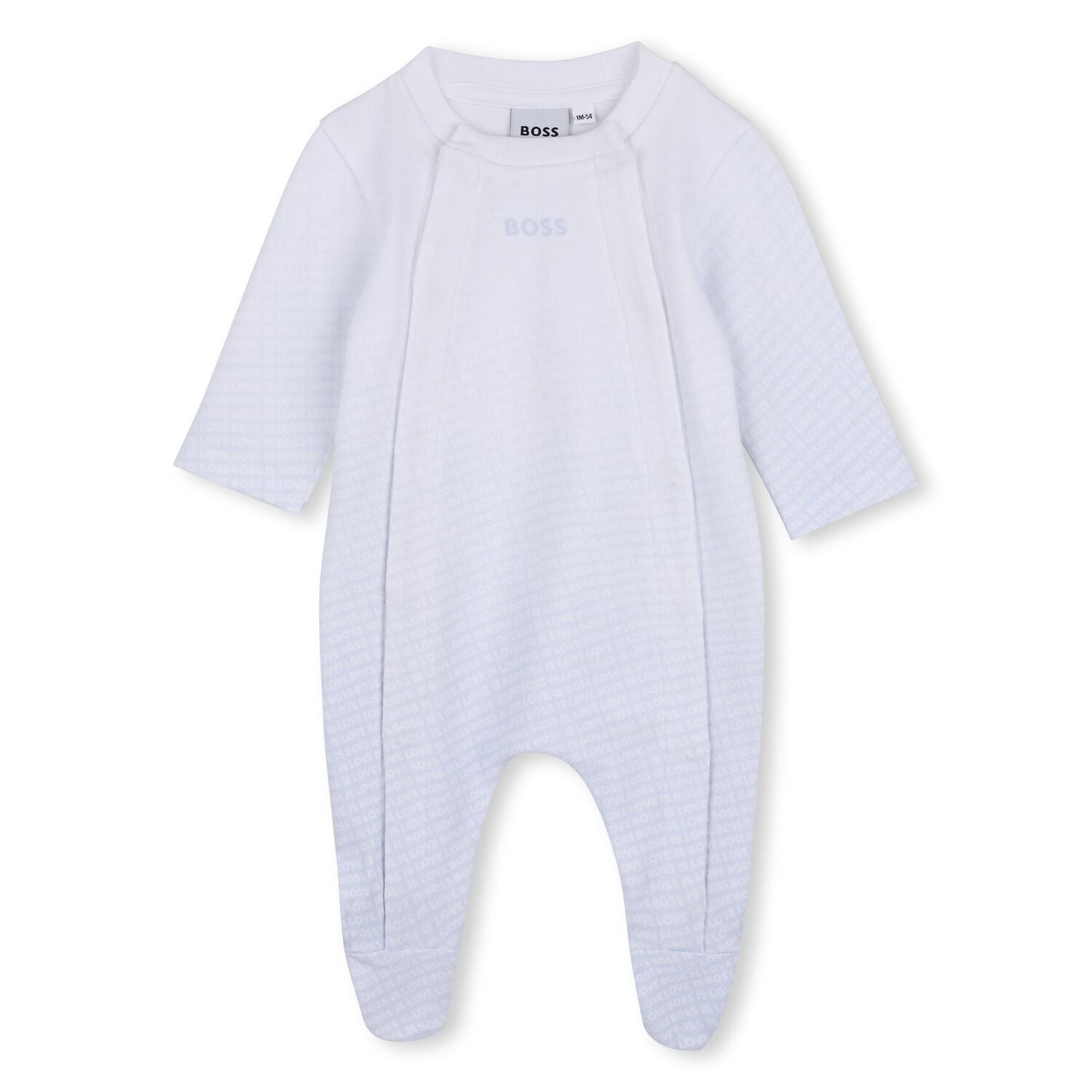 Baby Boys Blue & White Logo Babygrow Gift Set, 2, hi-res
