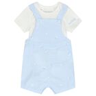 Baby Boys White & Blue Romper Gift Set, 1, hi-res
