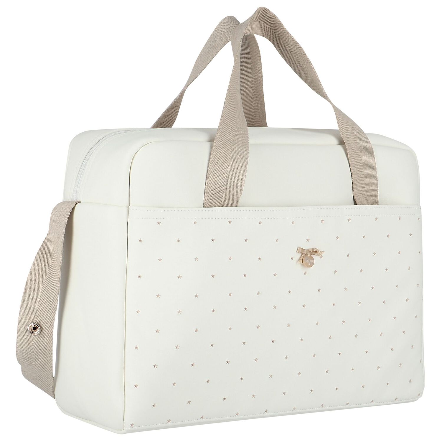 Ivory & Beige Stars Baby Changing Bag, 1, hi-res
