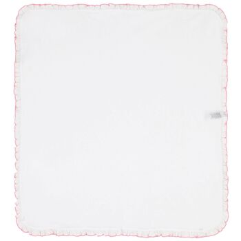 Baby Girls White & Pink Rose Renaissance Blanket