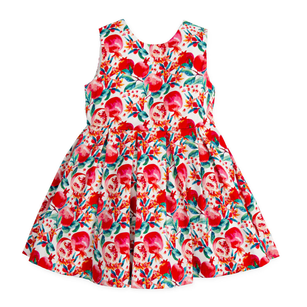 Tutto Piccolo Girls Red Printed Dress
