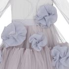 Girls Purple Logo Tulle Dress, 1, hi-res