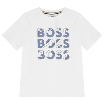 Boys White Logo T-Shirt