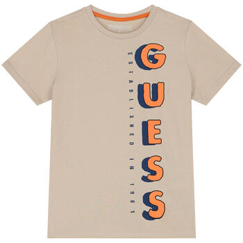 Boys Beige Logo T-Shirt