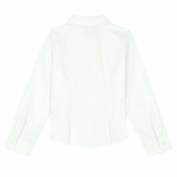 Girls White Cotton Blouse
