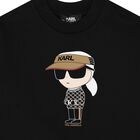 تيشيرت أولاد بالشعار باللون الأسود, 1, hi-res