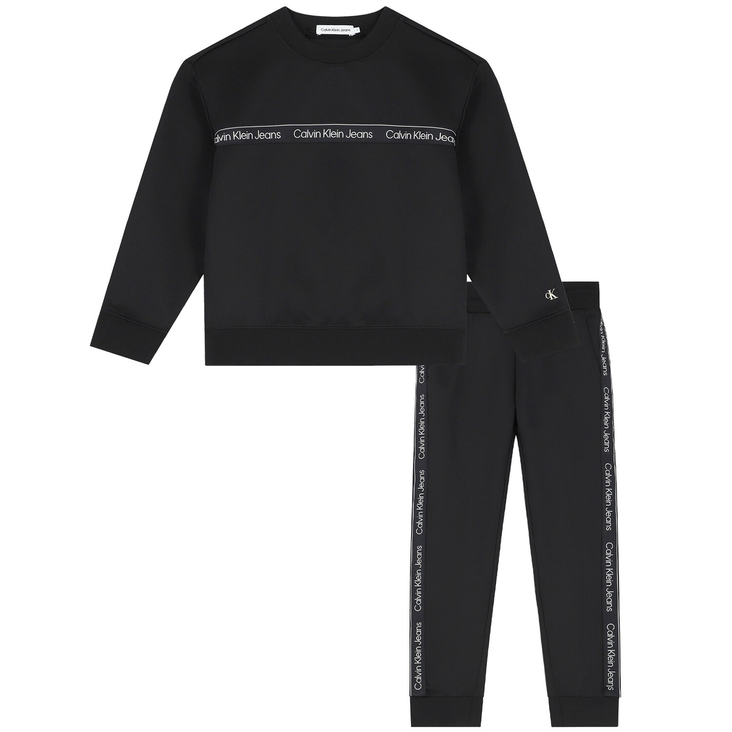 Boys Black Logo Tracksuit, 1, hi-res