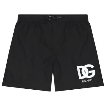 Black Logo Swim Shorts