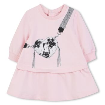 Younger Girls Pink Logo Bag Dress