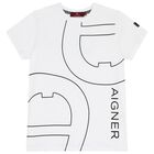 Boys White Logo T-Shirt, 1, hi-res