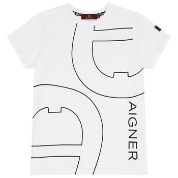 Boys White Logo T-Shirt