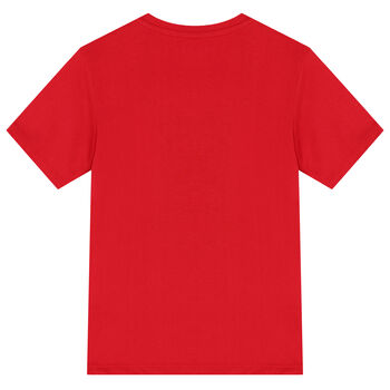 Boys Red Bunny Bear Logo T-Shirt