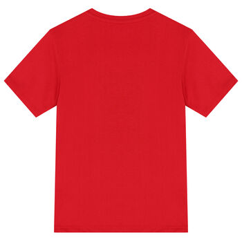 Boys Red Bunny Bear Logo T-Shirt