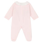 Pink Embroidered Babygrow, 2, hi-res
