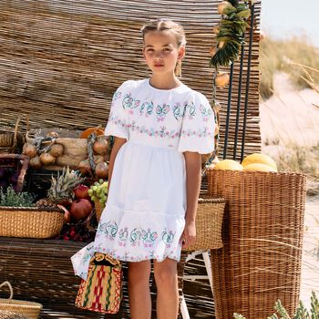 Girls White Floral Dress