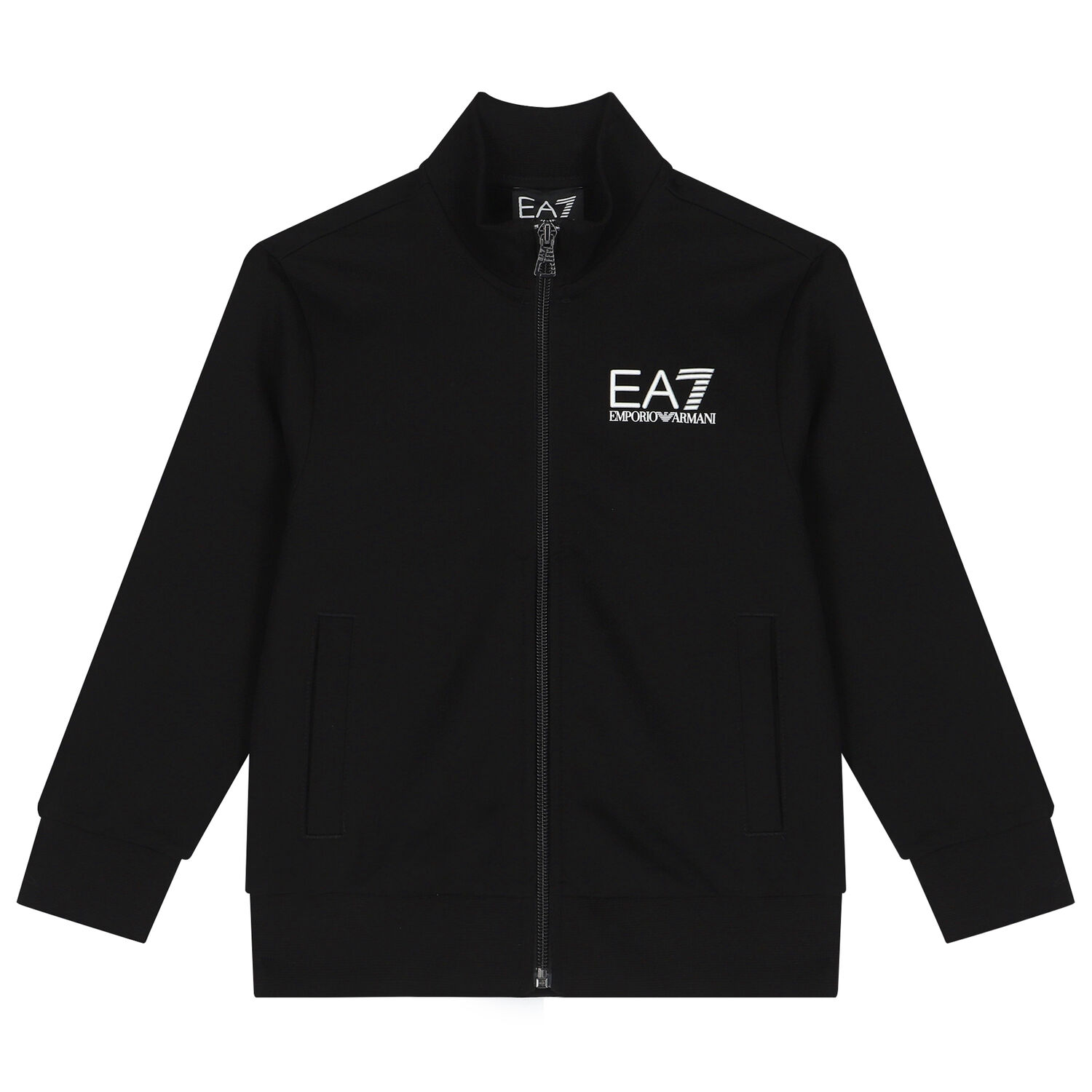 Boys Black Logo Tracksuit, 1, hi-res