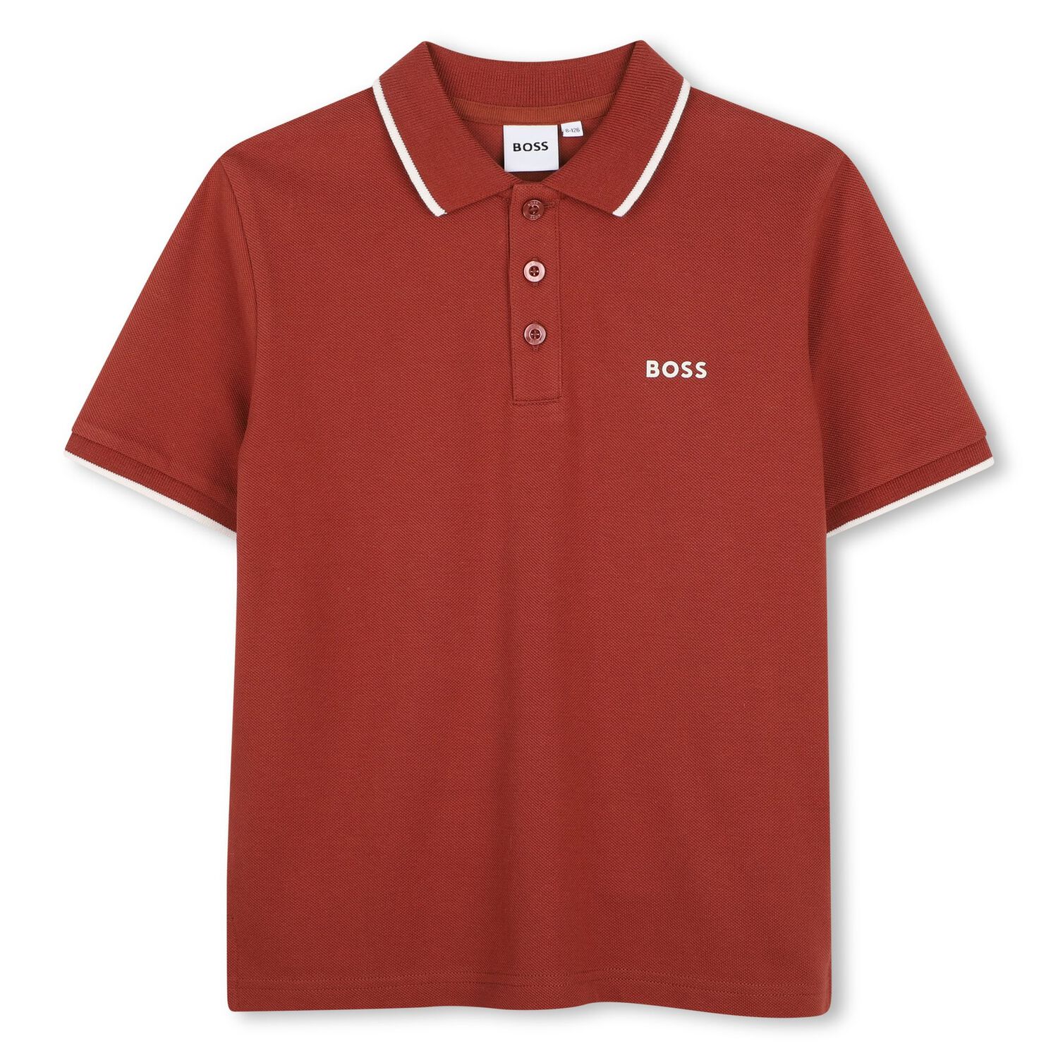 Boys Mini Me Red Logo Polo Shirt, 4, hi-res