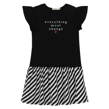 Girls Black Logo Dress