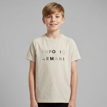 Boys Beige Logo T-Shirt