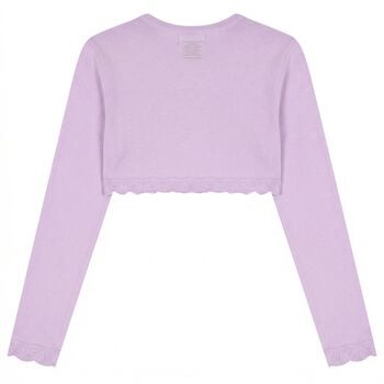 Girls Purple Bolero Knit Cardigan