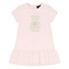 Younger Girls Pink Faux Fur Teddy Bear Dress, 3, hi-res