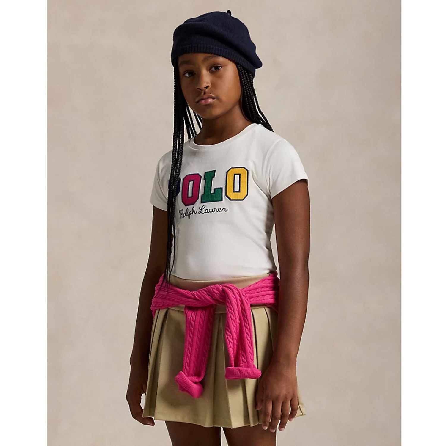 Girls White Logo T-Shirt, 1, hi-res image number null