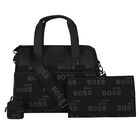 Black Logo Baby Changing Bag, 2, hi-res