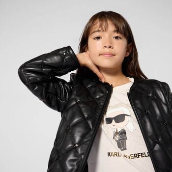 Girls White Ikonik T-Shirt