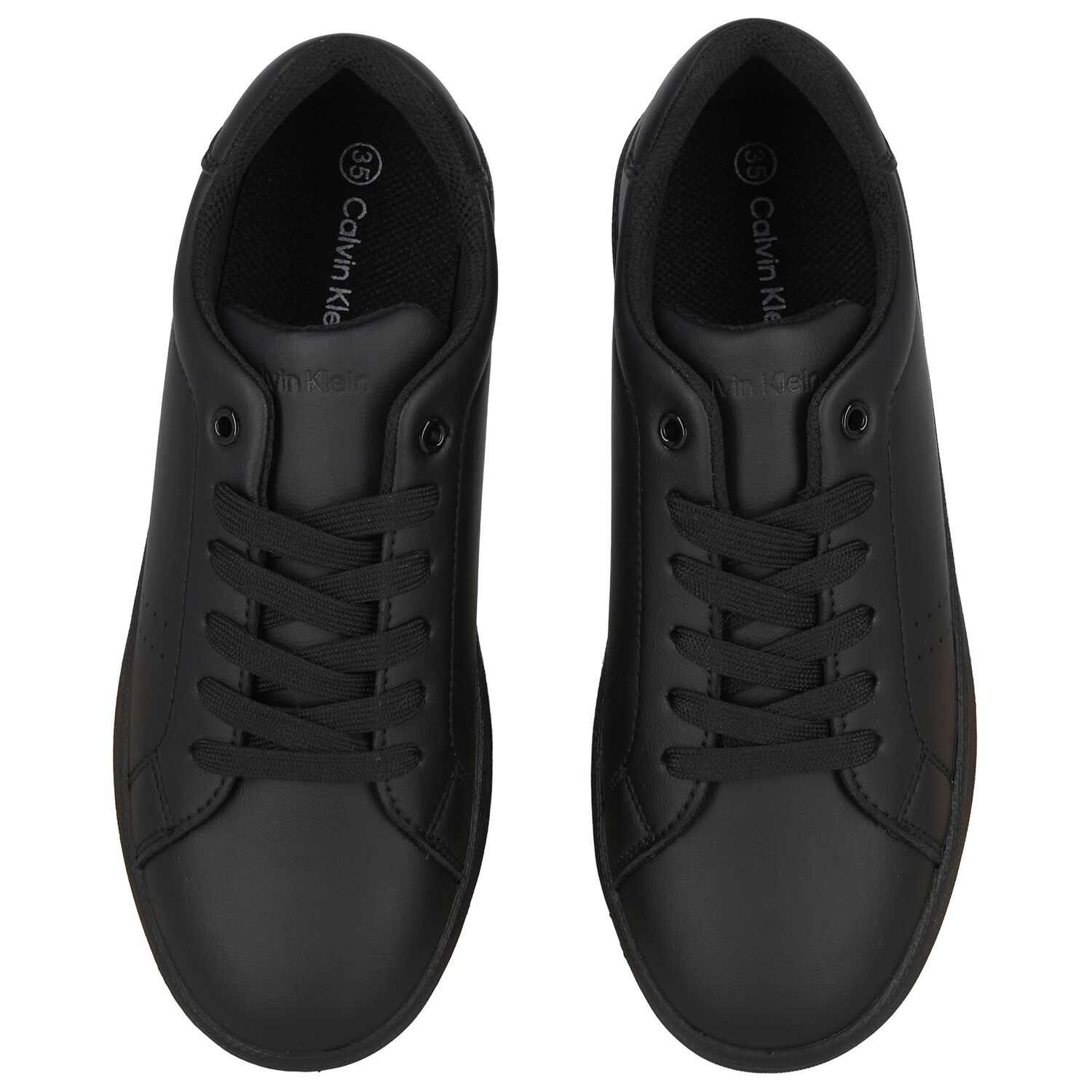 Black Logo Trainers, 1, hi-res