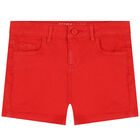 Girls Red Logo Shorts, 2, hi-res
