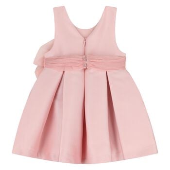 Younger Girls Pink Satin Dress