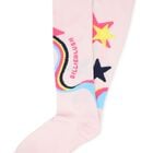 Girls Pink Star Tights, 1, hi-res
