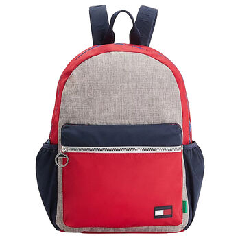 Red, Grey & Navy Logo Backpack