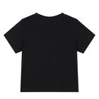Younger Boys Black Logo T-Shirt, 5, hi-res