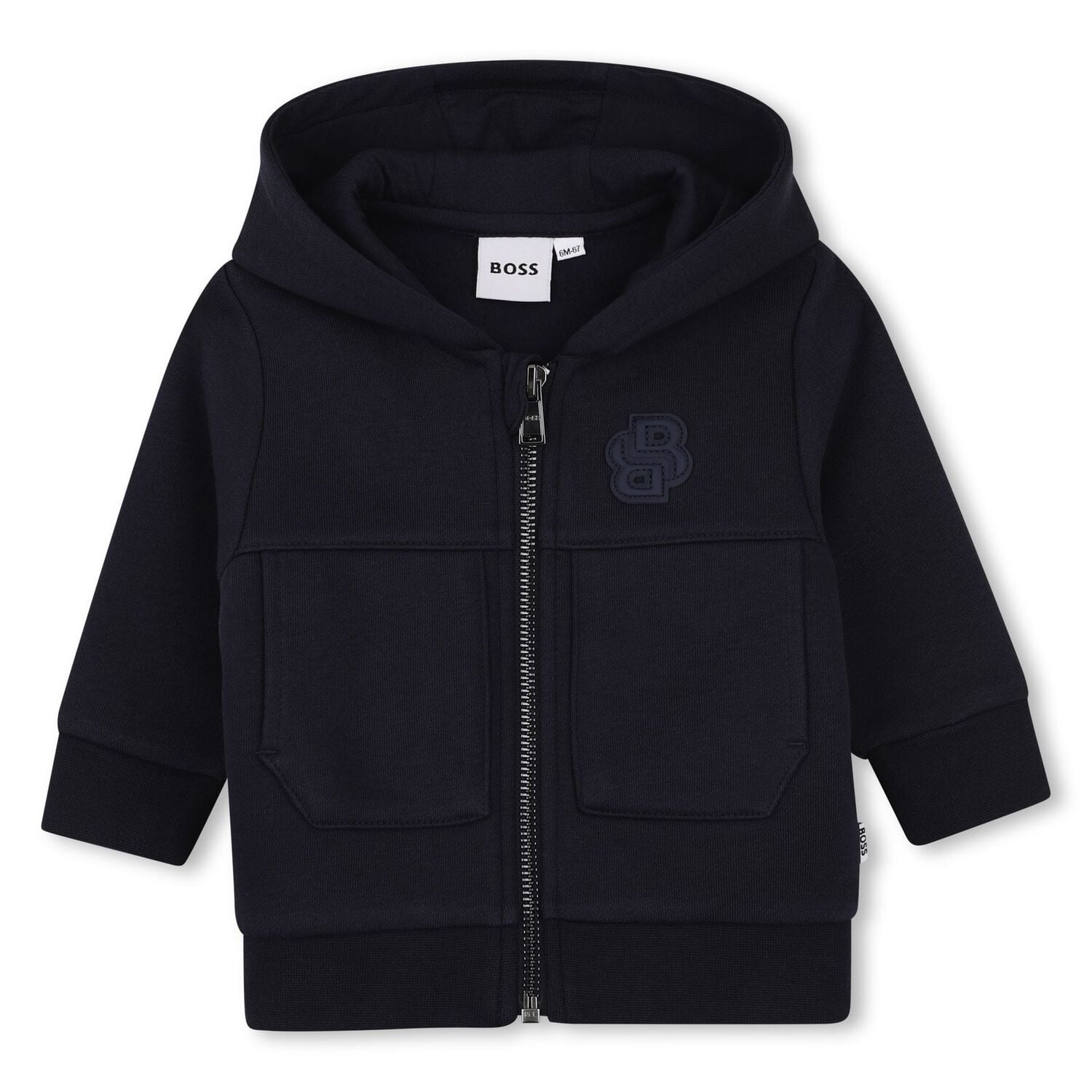 Younger Boys Mini Me Navy Blue Logo Tracksuit, 1, hi-res